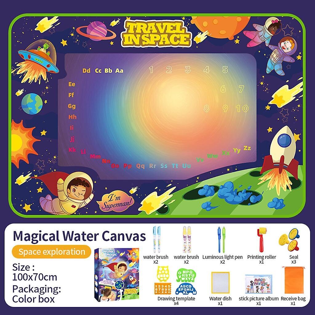 Hariv Aqua Magic Doodle Mat, Lõuendi joonistamine Õppiv mänguasi poistele, tüdrukutele цена и информация | Värvimistööriistad | kaup24.ee