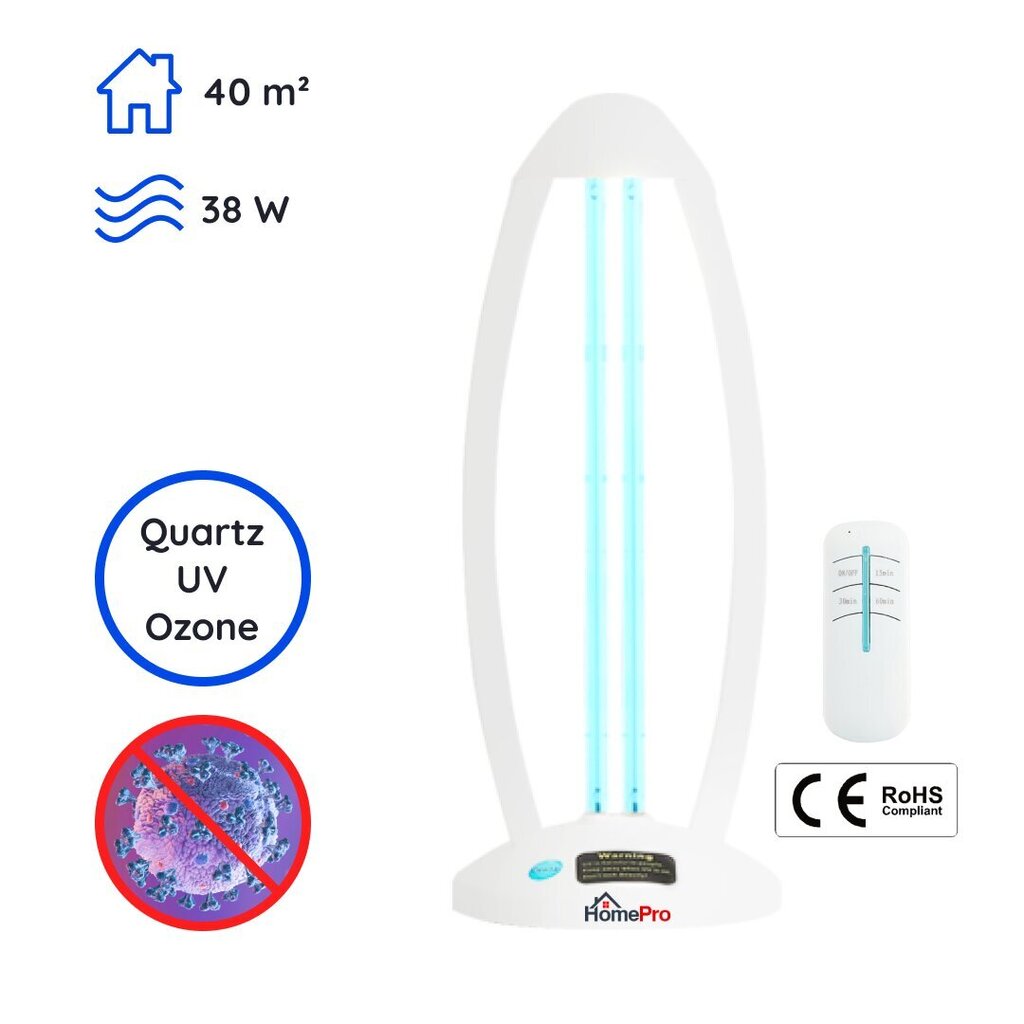 Antibakteriaalne ultraviolettkvartslamp UV-C 38W hind ja info | Kaitseseinad, desinfitseerimis seadmed | kaup24.ee