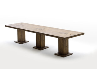 Обеденный стол MC Akcent Manchester, 300x120 см, коричневый цена и информация | Кухонные и обеденные столы | kaup24.ee