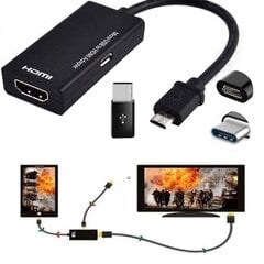 2024, кабельныя адаптары Micro Usb да HDMI 1080p Hd для тэлефона Android S2 i9300 S4 I9500 note2 n7100 цена и информация | USB адапторы для аудиосистем | kaup24.ee