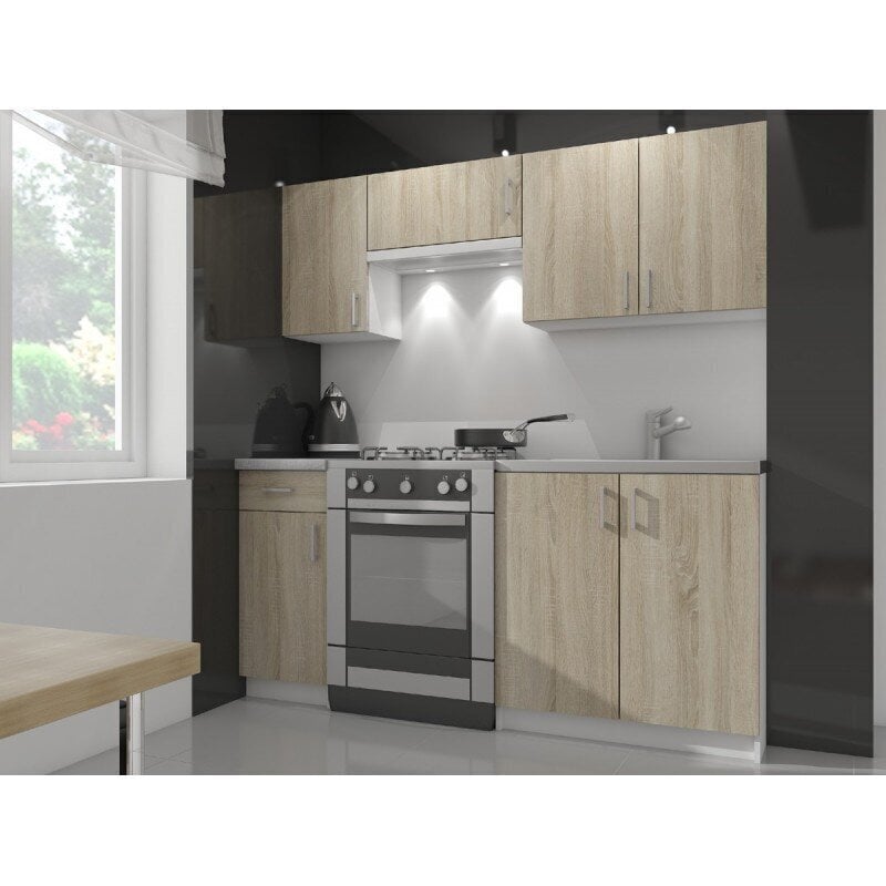 Seinapealne köögikapp NORE Lima W40, valge/tamme värv hind ja info | Köögikapid | kaup24.ee