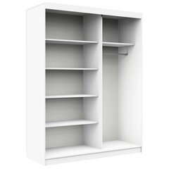 Шкаф NORE CLP 150 с зеркалом, белый/темно-коричневый цена и информация | Шкафы | kaup24.ee