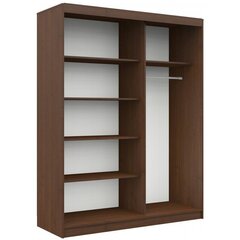 Шкаф NORE CLP 150 с зеркалом, темно-коричневый/белый цена и информация | Шкафы | kaup24.ee