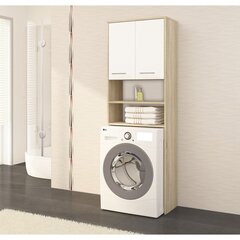 Шкафчик над стиральной машиной FIN, цвета дуба/белый цена и информация | Шкафчики для ванной | kaup24.ee
