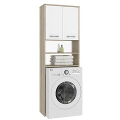 Шкафчик над стиральной машиной FIN, цвета дуба/белый цена и информация | Шкафчики для ванной | kaup24.ee