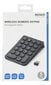 Juhtmeta numbri klaviatuur Deltaco TB-125, must hind ja info | Klaviatuurid | kaup24.ee