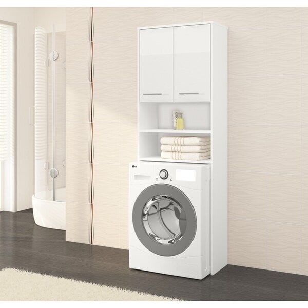 Kapp pesumasina kohale NORE Fin, valge läikiv Internetist