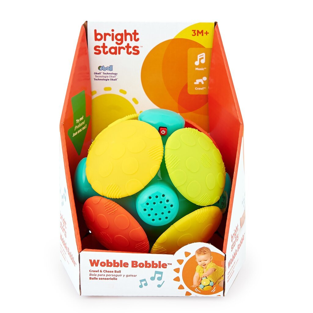 Pall koos helidega Bright Starts Wobble Bobble Refresh, 12212 hind ja info | Imikute mänguasjad | kaup24.ee