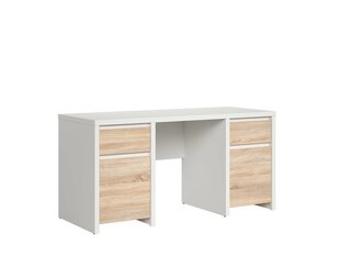 Письменный стол BRW Kaspian 2D2S/160, белый/светло-коричневый цена и информация | Детские письменные столы | kaup24.ee