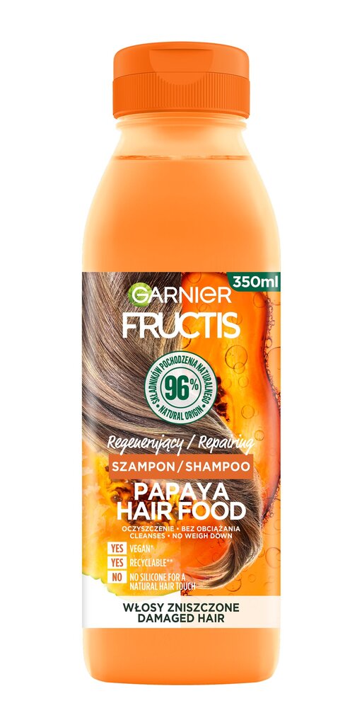 Šampoon Garnier Fructis Papaya Hair Food 350 ml hind ja info | Šampoonid | kaup24.ee
