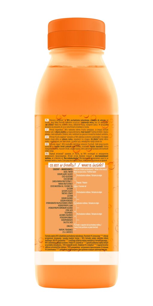 Šampoon Garnier Fructis Papaya Hair Food 350 ml цена и информация | Šampoonid | kaup24.ee