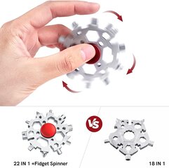 Snowflake Multi-Tool 22-in-1 Snowflake Standard Multi-Tool Card Multi-Tool King Snowflake Mutrivõti Meestele hind ja info | Lisatarvikud korpustele | kaup24.ee