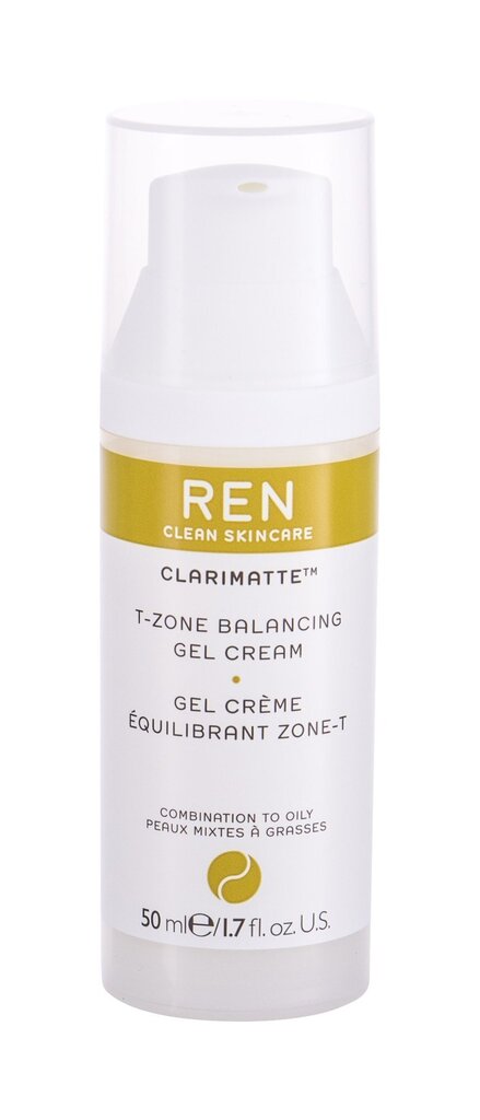 Geeljas näokreem Ren Clean Skincare Clarimatte T-Zone Balancing 50 ml цена и информация | Näokreemid | kaup24.ee