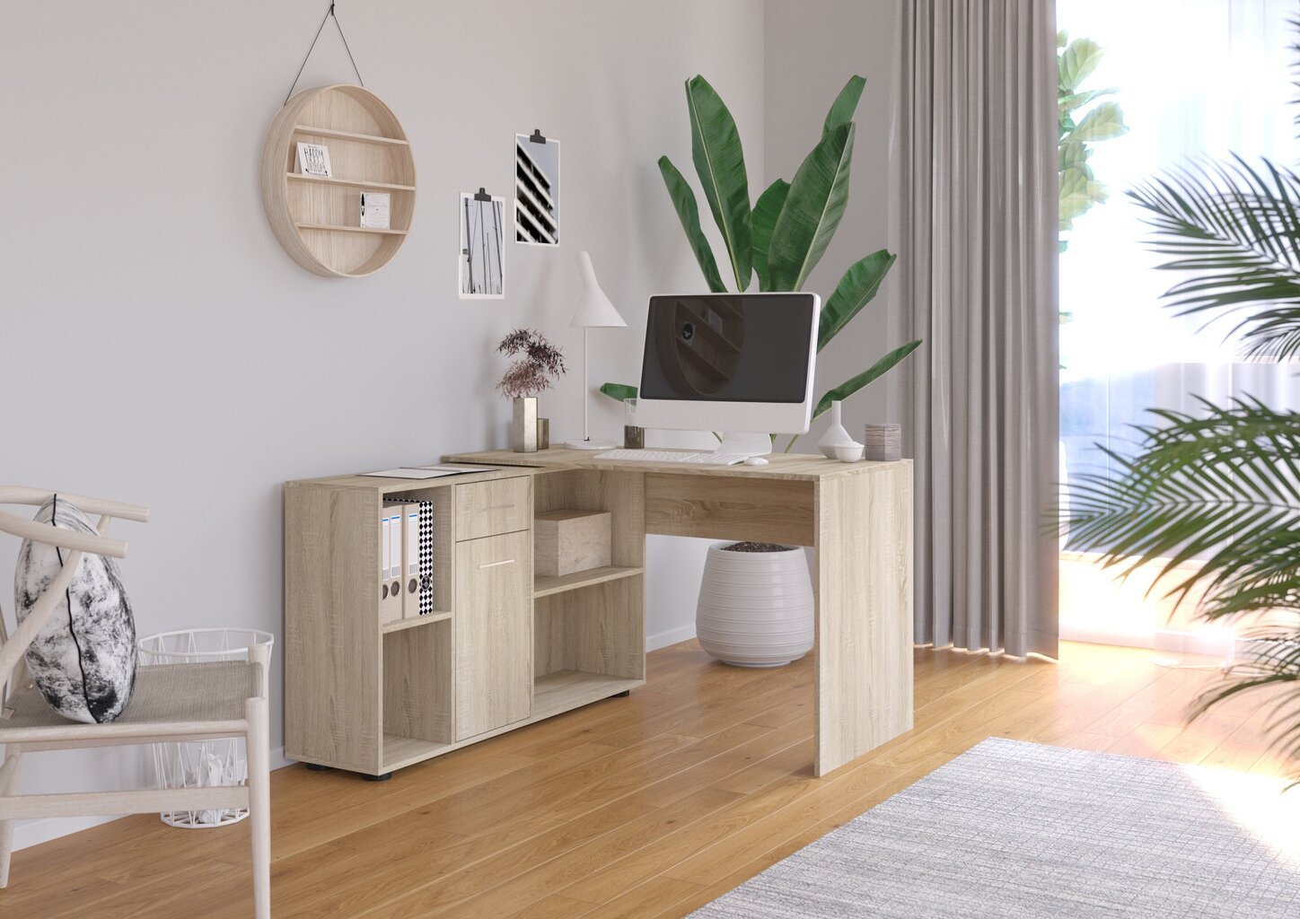 Kirjutuslaud Adrk Furniture Eliseo, tamm цена и информация | Arvutilauad, kirjutuslauad | kaup24.ee