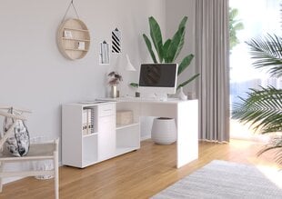 Kirjutuslaud Adrk Furniture Eliseo, valge hind ja info | Arvutilauad, kirjutuslauad | kaup24.ee