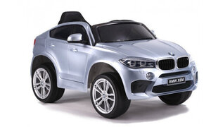 Детский одноместный электромобиль BMW X6, Серебро цена и информация | Электромобили для детей | kaup24.ee