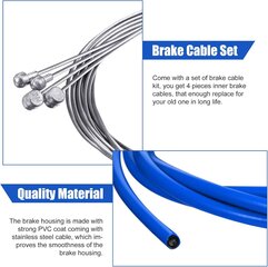 4-osaline universaalne jalgratta sisemine piduritrossi korpuse komplekt Jalgratta piduritrossi vahetus mägijalgratta maanteerattale (sinine) hind ja info | Kodumasinate lisatarvikud | kaup24.ee