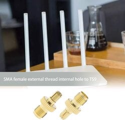 2 шт. адаптера SMA Female to TS9 Male RF, позолоченные коаксиальные разъемы для вещательных антенн, Wi-Fi, телекоммуникаций, беспроводных локальных сетей цена и информация | Аксессуары для бытовой техники | kaup24.ee