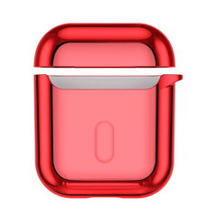 Ümbris Baseus Metallic Shining Ultra-thin Silicone Protector Case with Hook for Airpods, Red hind ja info | Kõrvaklappide tarvikud | kaup24.ee