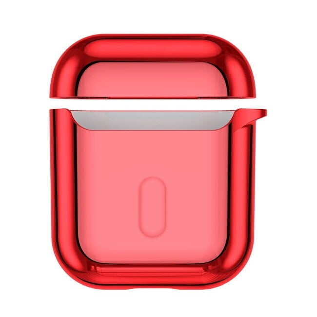 Ümbris Baseus Metallic Shining Ultra-thin Silicone Protector Case with Hook for Airpods, Red hind ja info | Kõrvaklappide tarvikud | kaup24.ee