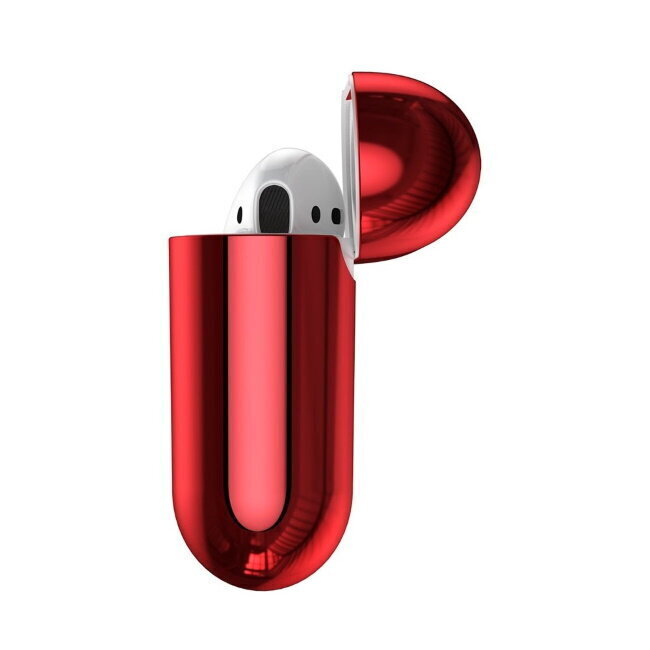 Ümbris Baseus Metallic Shining Ultra-thin Silicone Protector Case with Hook for Airpods, Red hind ja info | Kõrvaklappide tarvikud | kaup24.ee