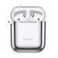 Ümbris Baseus Metallic Shining Ultra-thin Silicone Protector Case with Hook for Airpods, Silver цена и информация | Kõrvaklapid | kaup24.ee