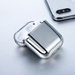 Ümbris Baseus Metallic Shining Ultra-thin Silicone Protector Case with Hook for Airpods, Silver цена и информация | Kõrvaklapid | kaup24.ee