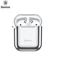 Чехол Baseus Metallic Shining Ultra-thin Silicone Protector Case with Hook for Airpods, Silver