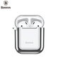 Ümbris Baseus Metallic Shining Ultra-thin Silicone Protector Case with Hook for Airpods, Silver цена и информация | Kõrvaklapid | kaup24.ee