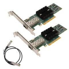 2 TK MNPA19 XTR 10 Gb SFP+ PCIE võrgukaart koos 3,28 jala pikkuse konversioonikaabliga PICE võrguadapteri kaart Windowsi jaoks arvuti jaoks hind ja info | Arvutikorpused | kaup24.ee