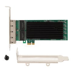 Сетевой адаптер PCIe, 4 порта, 10, 100, 1000 Мбит/с, Base T, карта Gigabit Ethernet PCI Express, сетевая карта RJ45 Lan цена и информация | Корпуса | kaup24.ee