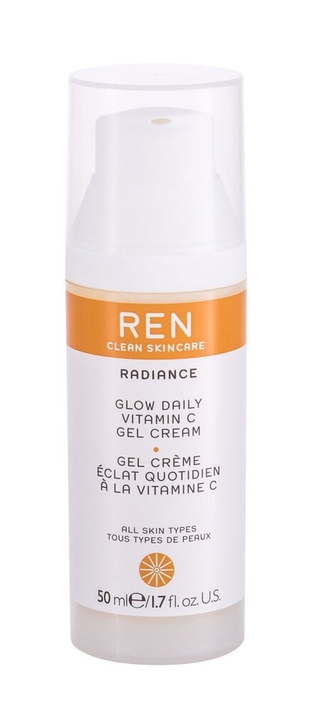 Valgendav, niisutav näokreem Ren Clean Skincare Glow Daily Vitamin C 50 ml hind ja info | Näokreemid | kaup24.ee