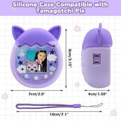 Silic Case Ühilduv Pix Virtual Pet Game, Kaitsev Kate Pixi Jaoks Koos S-Ga_Purple_2pcs hind ja info | Telefoni kaaned, ümbrised | kaup24.ee