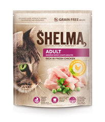 Беззерновой, полноценный сухой корм для взрослых кошек Shelma cat adult fresh chicken 750 г цена и информация | Сухой корм для кошек | kaup24.ee