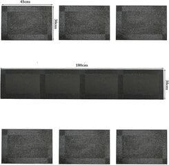 6 tk PVC-asjamattide komplekt ja pestavad lauamatid söögitoa jaoks (pruun) hind ja info | Laudlinad, lauamatid, servjetid | kaup24.ee