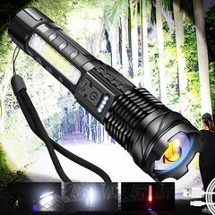 Ülivõimas LED-taskulamp 1500-luumeniline USB-taaslaetav taskulamp 7 režiimiga taktikaline taskulamp цена и информация | Фонари и прожекторы | kaup24.ee