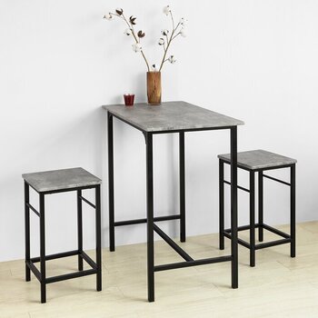 Комплект для столовой SoBuy OGT10-HG, серый/черный цена и информация | Комплекты мебели для столовой | kaup24.ee