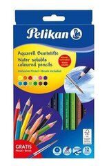 Akvarellpliiats Pelikan 12 värvi kuusnurkne hind ja info | Kunstitarbed, voolimise tarvikud | kaup24.ee