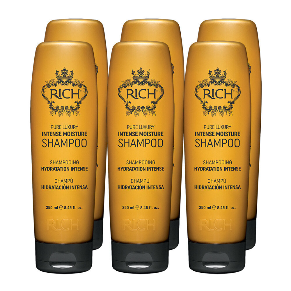 Intensiivselt niisutav šampoon RICH Intense Moisture Shampoo 6 x 250 ML цена и информация | Šampoonid | kaup24.ee