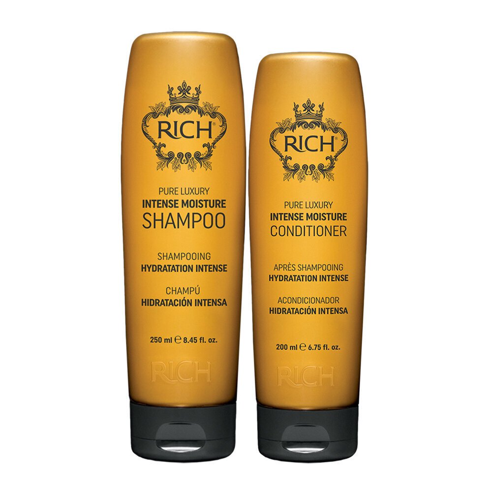 Intensiivselt niisutav šampoon RICH Intense Moisture Shampoo 250 ml + Intensiivselt niisutav palsam, RICH Intense Moisture Conditioner 200 ml цена и информация | Šampoonid | kaup24.ee