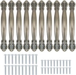 10 komplekti vintage kapi käepidemed, antiikkaarekujuline mööbel, tõmmatav uks 14,5 cm pikk (96 mm ava keskel) pronksroheline цена и информация | Другие принадлежности для мебели | kaup24.ee