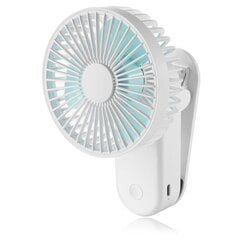 Miniklambriventilaator 4000 mAh, klambriventilaator magnethoidikuga, kaasaskantav USB-ventilaator 3 kiirust, võimas ja vaikne koju, kontorisse, lauale, telkimiseks jne (valge) hind ja info | Muud mööblitarvikud | kaup24.ee