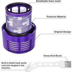 2 komplekti pestavat filtrit Dyson V10 SV12 juhtmeta tolmuimeja jaoks, mis ühildub V10 Cyclone Animal Absolute Total Clean mudelitega, asendab DY-969082-01. hind ja info | Muud mööblitarvikud | kaup24.ee