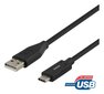 DELTACO USBC-1003M, USB C, USB A, 0.5m hind ja info | Mobiiltelefonide kaablid | kaup24.ee
