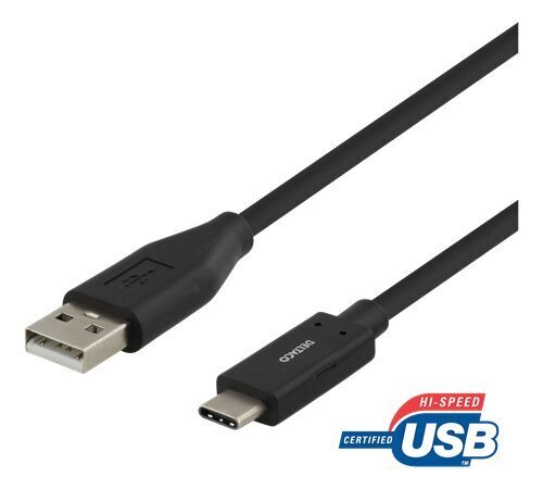 Deltaco USBC-1005M, USB C, USB A, 1.5m цена и информация | Mobiiltelefonide kaablid | kaup24.ee