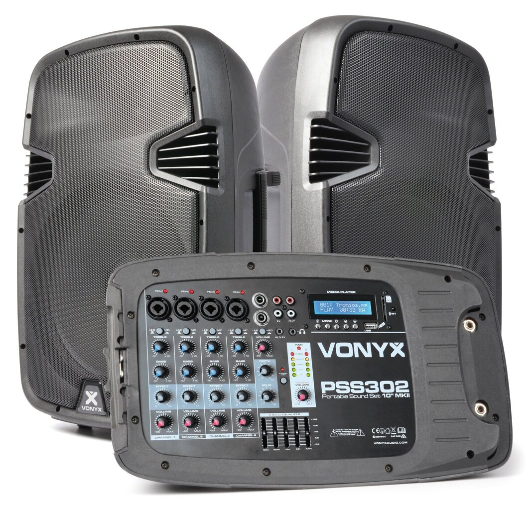 Vonyx PSS302 kaasaskantavate kõlarite komplekt 10 "SD / USB / MP3 / BT  statiividel hind | kaup24.ee