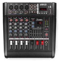Vonyx AM5A 5-канальный микшер с усилителем и DSP/BT/SD/USB/MP3 цена и информация | DJ пульты | kaup24.ee