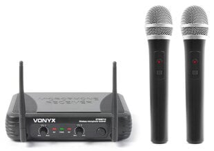 Vonyx STWM712 VHF Комплект беспроводных микрофонов 2-канала цена и информация | Микрофоны | kaup24.ee