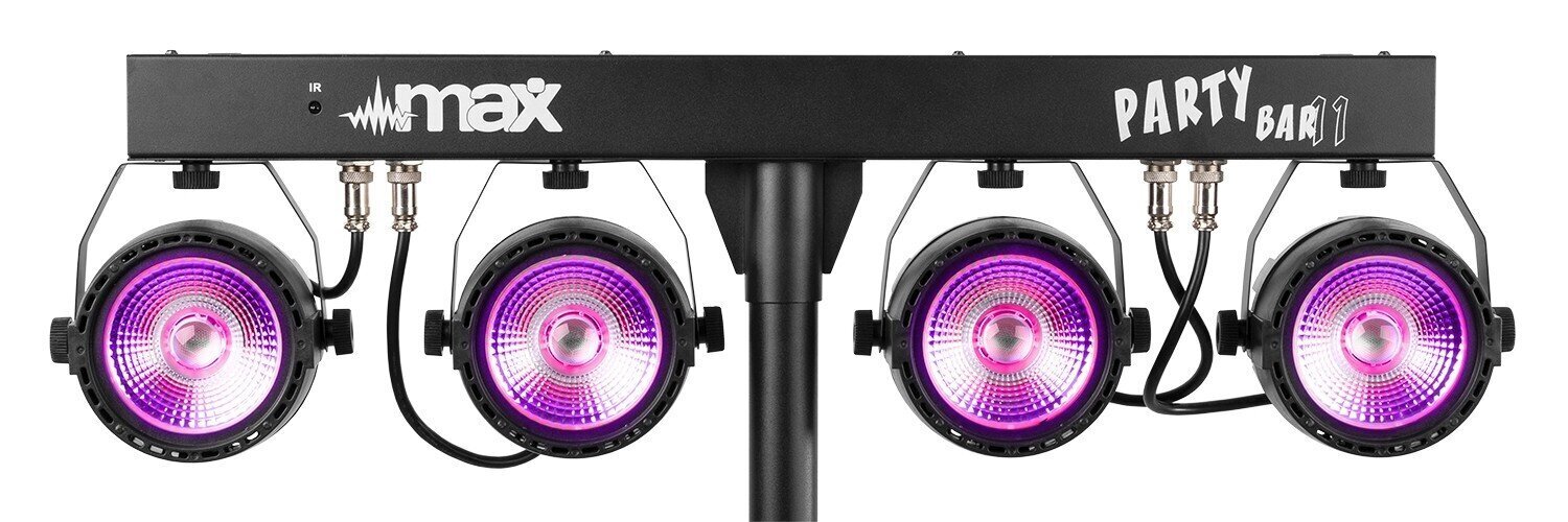 MAX PARTYBAR11 valgusefektide komplekt 4 X COB PAR 20W hind ja info | Peokaunistused | kaup24.ee