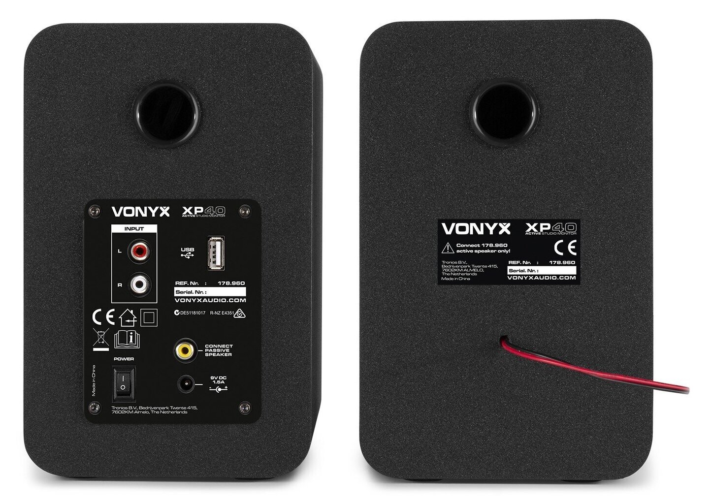 Vonyx XP40 aktiivsed stereokõlarid (paar) 4 ”USB BLUETOOTH hind ja info | Kõlarid | kaup24.ee